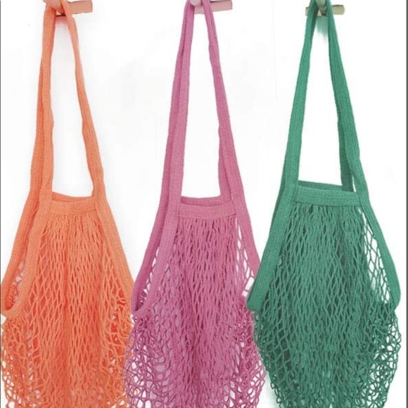Reusable Mesh grocery bags. Selling individually. 5 colors available - Picture 3 of 9